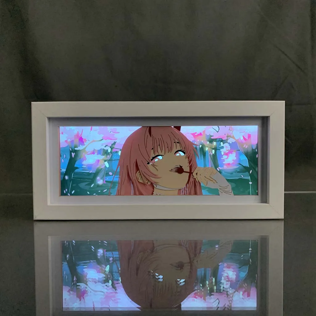 Darling In The Franxx Zero Two Anime Light Box For Girl Room Decoration Manga Led Night Light Lamps For Bedroom Girlfriend Gift
