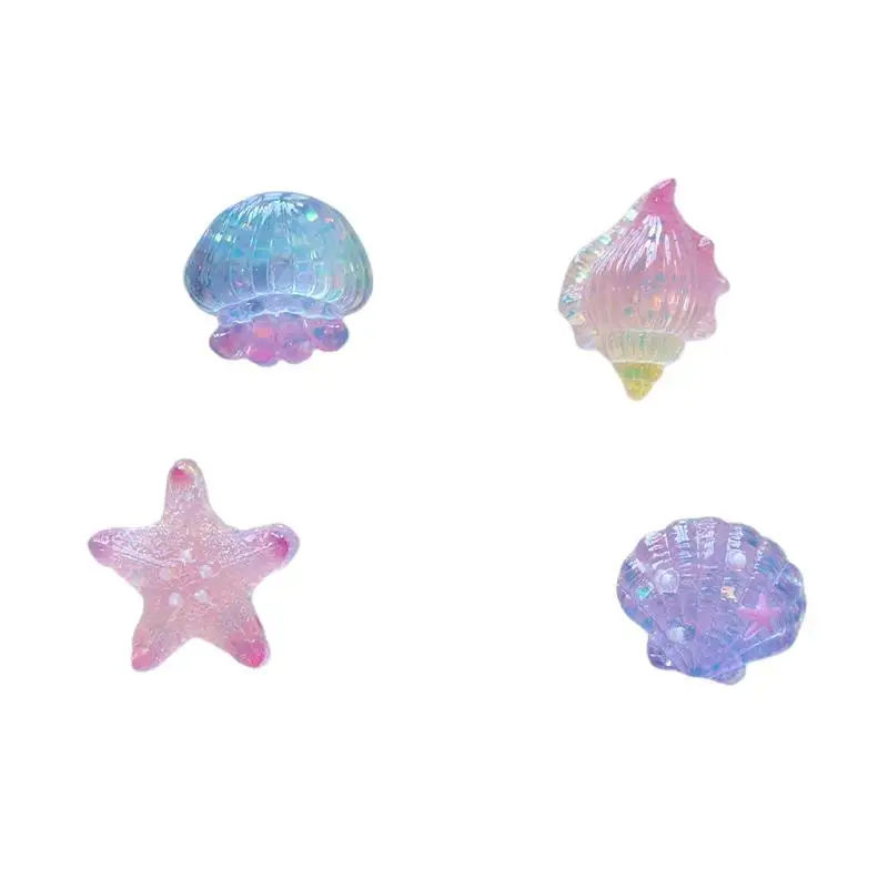 10 Stück Mini Kawaii Niedliche Stern-Muschel Cabochons mit Flacher Rückseite für DIY Scrapbooking, Party-Haarspangen-Zubehör, Heimdekoration, Bastelzubehör – Detail 5
