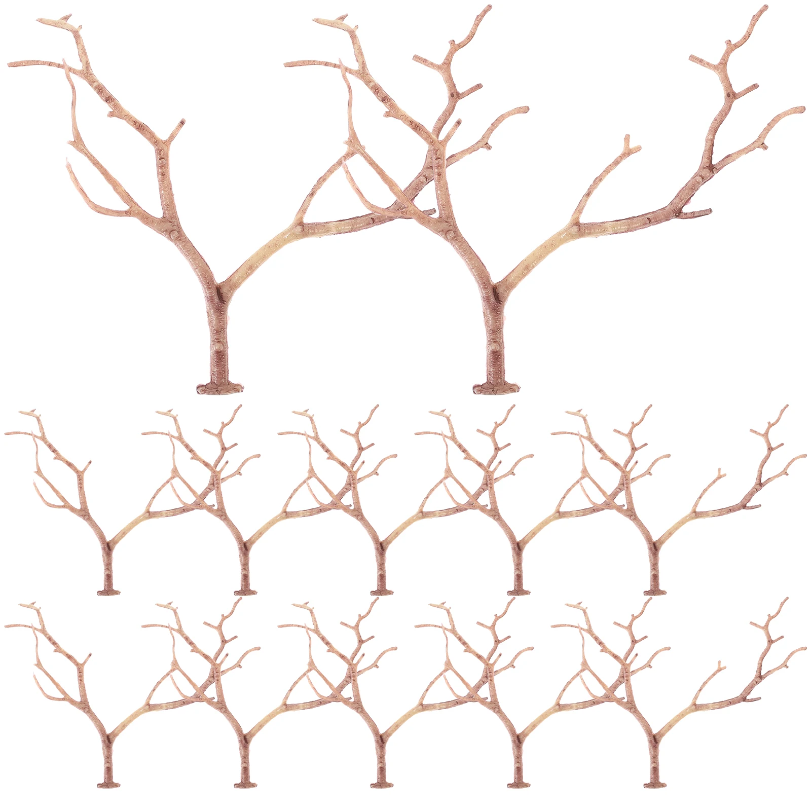 

12Pcs Artificial Antler Branches Fake Dried Tree Branches Plastic Stem Decors for Balcony Garden Bathroom Kitchen Porch Layout