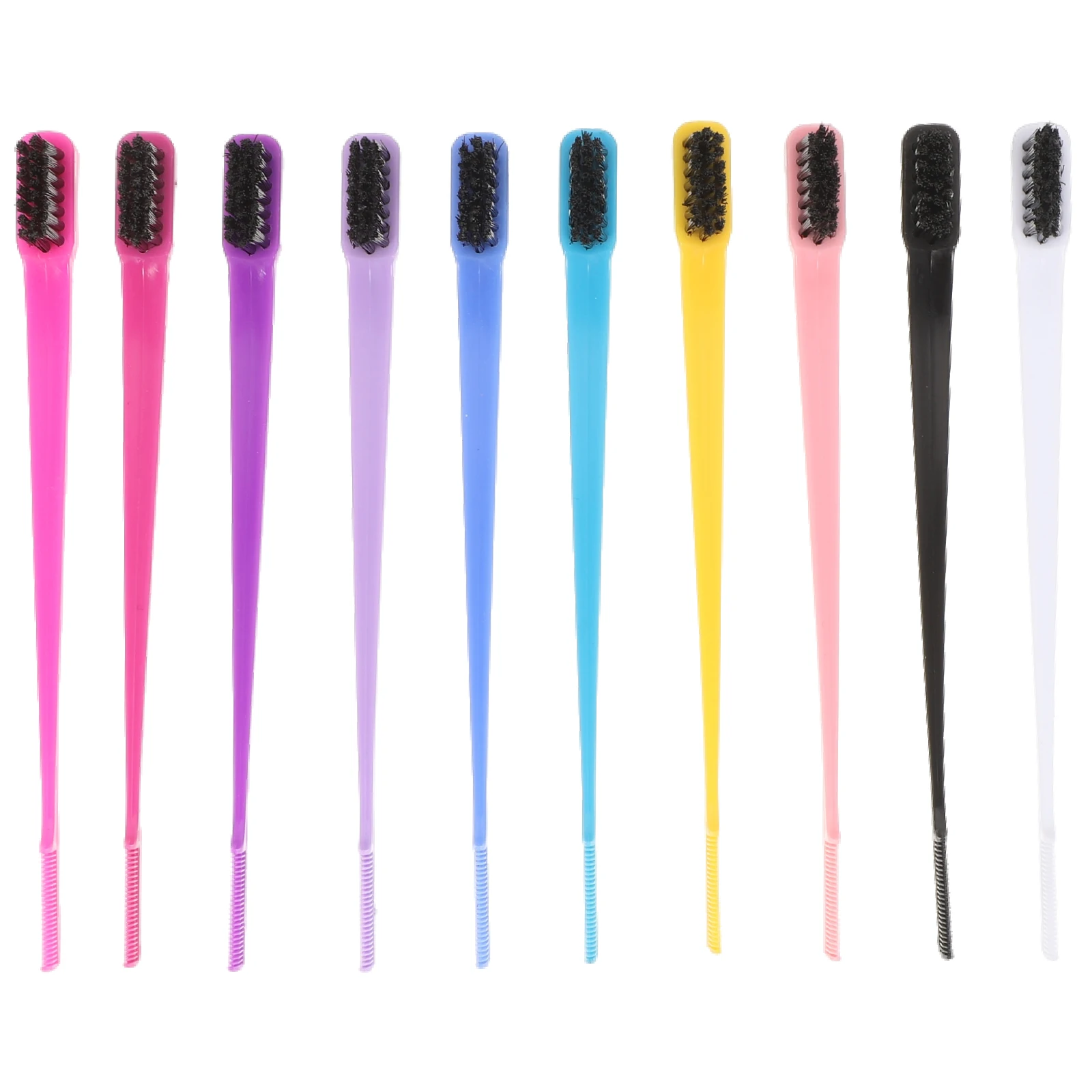 

10pcs Eyebrow Comb Set Dual Tip Brow Brush Premium Makeup Brush For Hairline Shaping Long Lasting Eyelash Comb