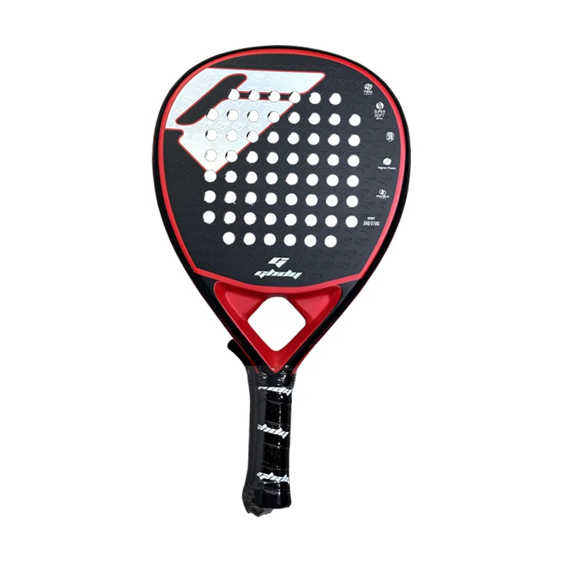 

Carbon fiber material padel racket for beginner to intermediate players, easy stable control rough grain surface full OEM custom