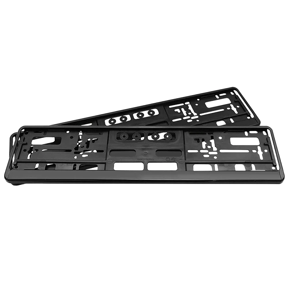 2Pcs Number Plate Holder Black License Plate Holder Mount EU Standard License Plate Frame Cover Anti-corrosion