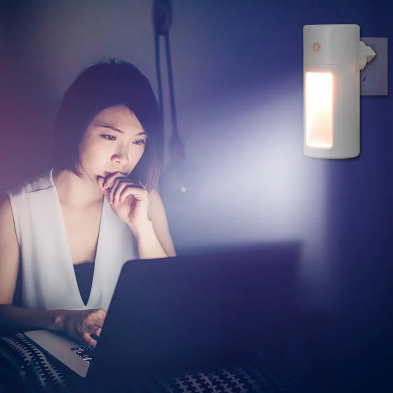 Controllo del sensore di luce luce notturna a LED per la notte scura lampada da comodino per camera da letto per bambini con lampada a luce notturna per dormire con spina ue/usa