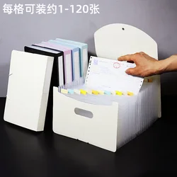 A5 13 Grids Multi Layer Storage File Bag With Lid Document Organizer