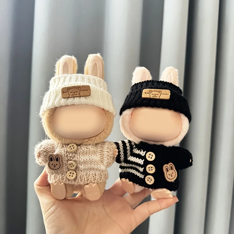 ملابس دمى ل Labubu الزي V1 V2 V3 17 سنتيمتر دمى الجلوس اكسسوارات نظارات الملابس مصمم الاطفال هدية سترة قبعة مجموعة الحقائب #3