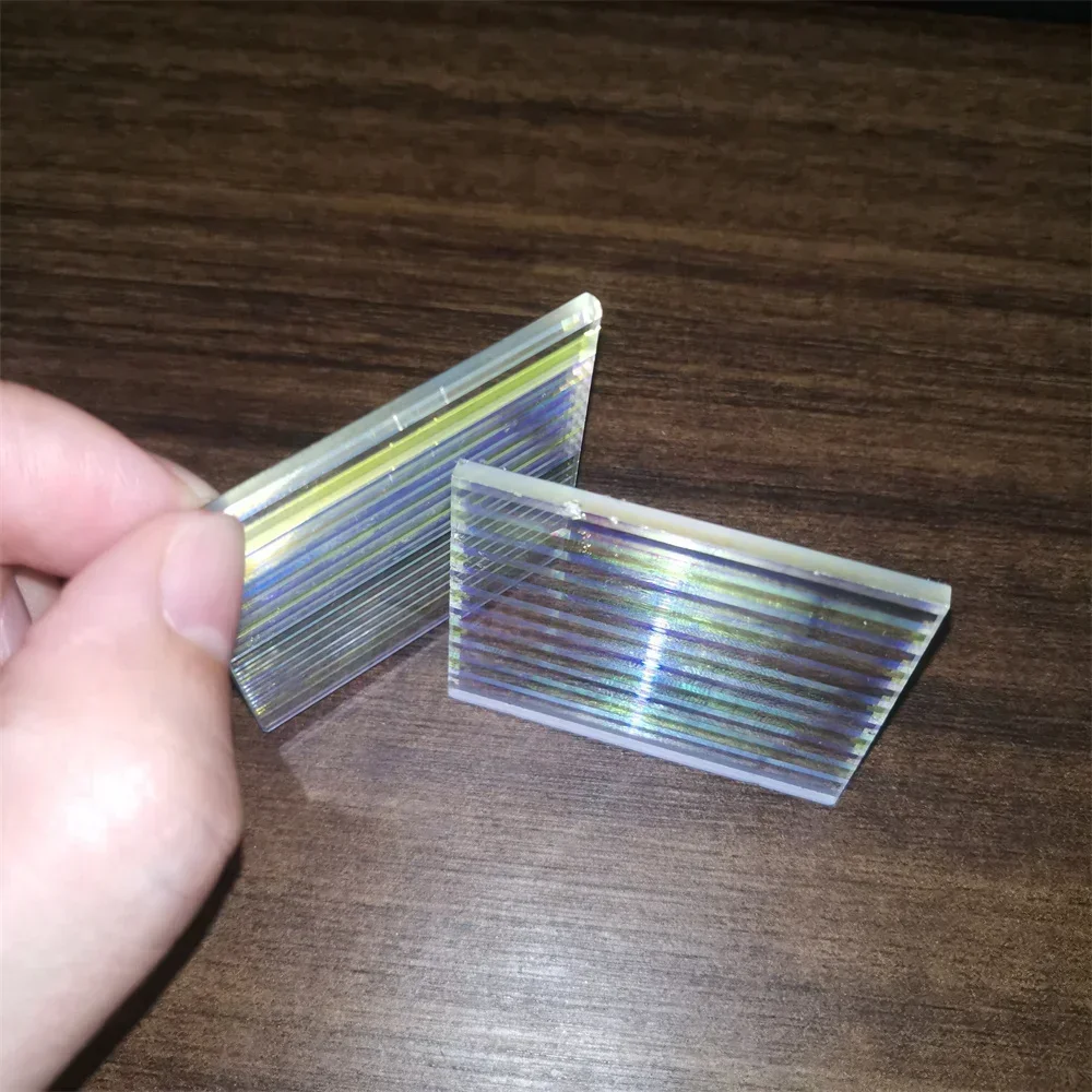 10PCS 50x45x2.5mm Defective Dichroic Prism Decorative Optical Glass Decoration Lens Science Physics DIY Research