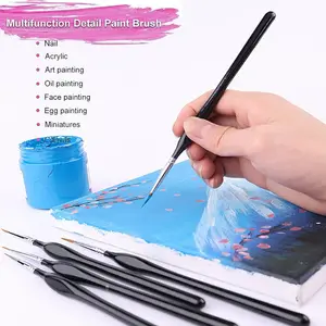 10 pieces painting brush of fine details of miniature painting brushes mini mini acrylic brushes, watercolor, oil, face, nails 8 Main Sales Brush Watercolor - №8
