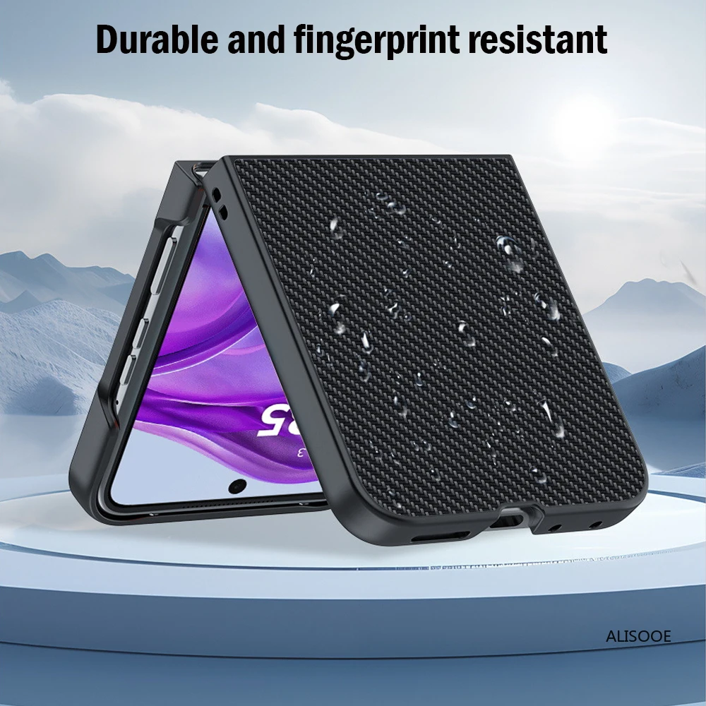 Für Motorola Razr 60 Ultra Razr 50 Fall Faser Textur PU-Leder Abdeckung für Motorola Moto Razr Ultra 2025 2024 funda Capa