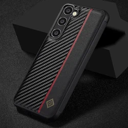 Carbon Fiber Leather Case for Samsung Galaxy S25 S24 S23 Ultra S21 S20 FE S10 S22 Plus Note 20 10 Shockproof Microfiber Cover
