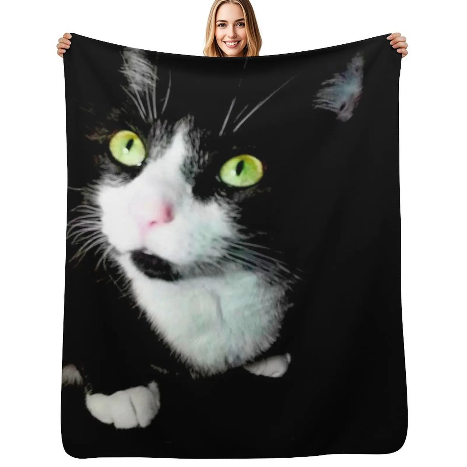 Couverture Papa Sonny the Miracle Kitty, couverture confortable pour la maison, cadeau pour les fêtes de Noël