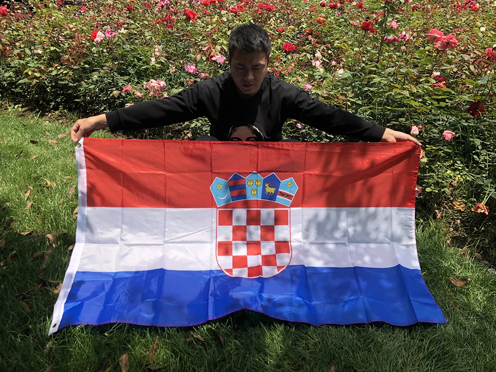 Bandera Croacia poliéster alta calidad colgante interior exterior - imagen 4