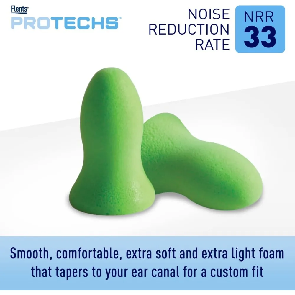 Foam Ear Plugs, 50 Pair for Sleeping, Snoring, Noise Cancelling, NRR 33, Green view 5