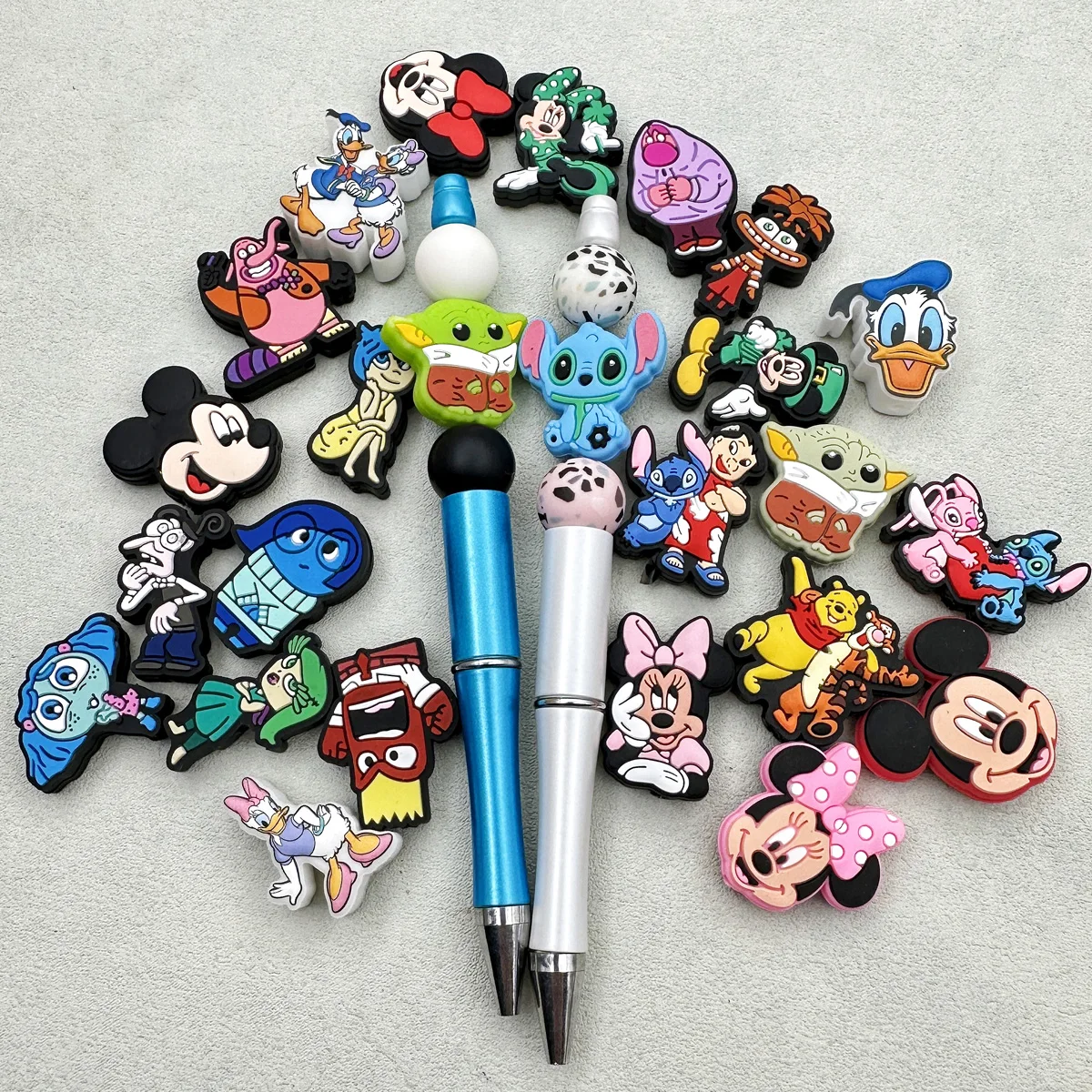 10PCS Silicone Beads Cartoon Cute Focus Beads Pendant Toy DIY String Pen Beads Nipple Chain Jewelry Accessories Wholesale