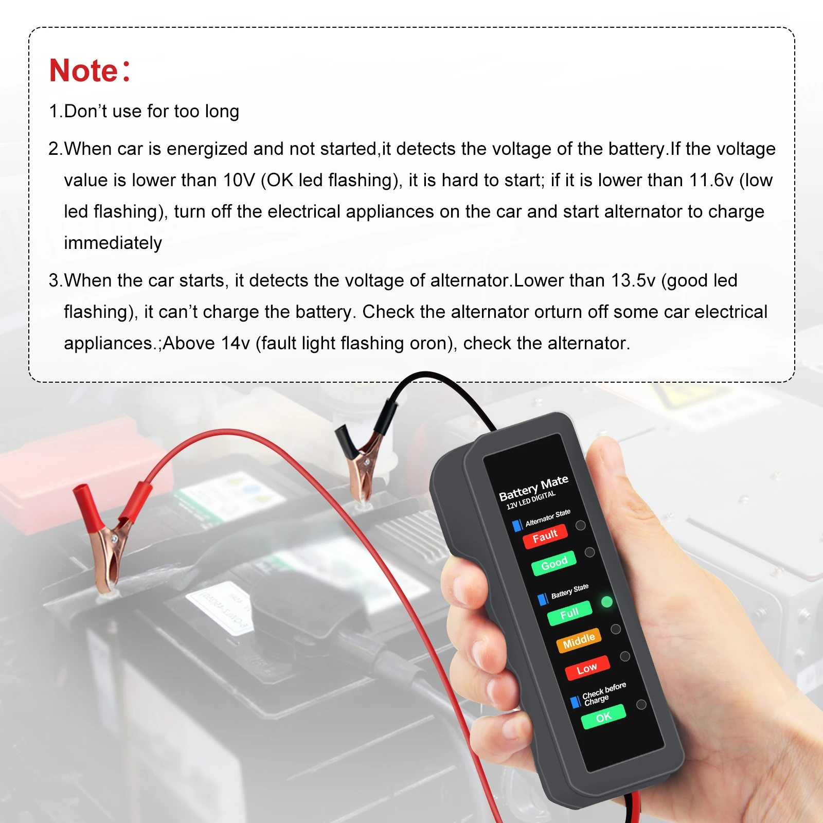 12 فولت جهاز اختبار بطارية الس - مراجعة Alternator Tester Digital Diagnostic Tool وسعره