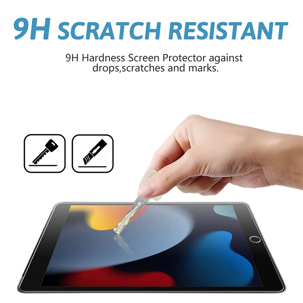 Protector de pantalla de vidrio templado para tableta, película protectora para Apple iPad 9, 10,2, 2021, 9a generación, A2602, A2603, A2604, A2605, 3 paquetes