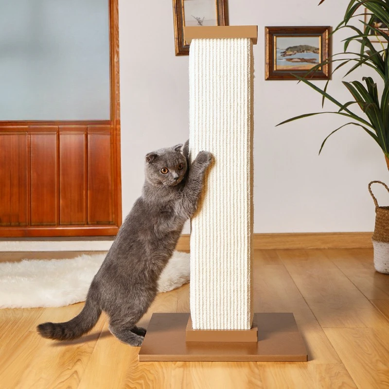 Sisal Roman Pillar Living Room Standing Cat Scratch Board Resistant And Scratch Scratching Posts Stable Load Bearing Pet Product