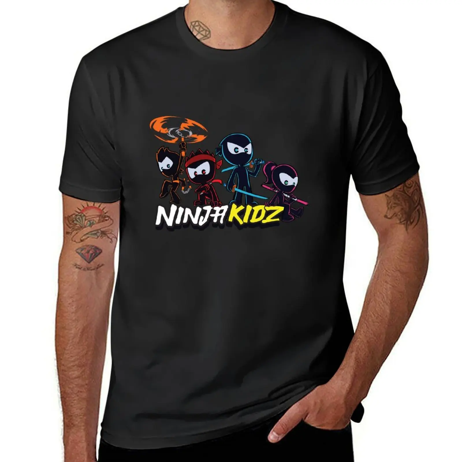 ninja kidz T-Shirt plain heavyweights cute clothes men clothing