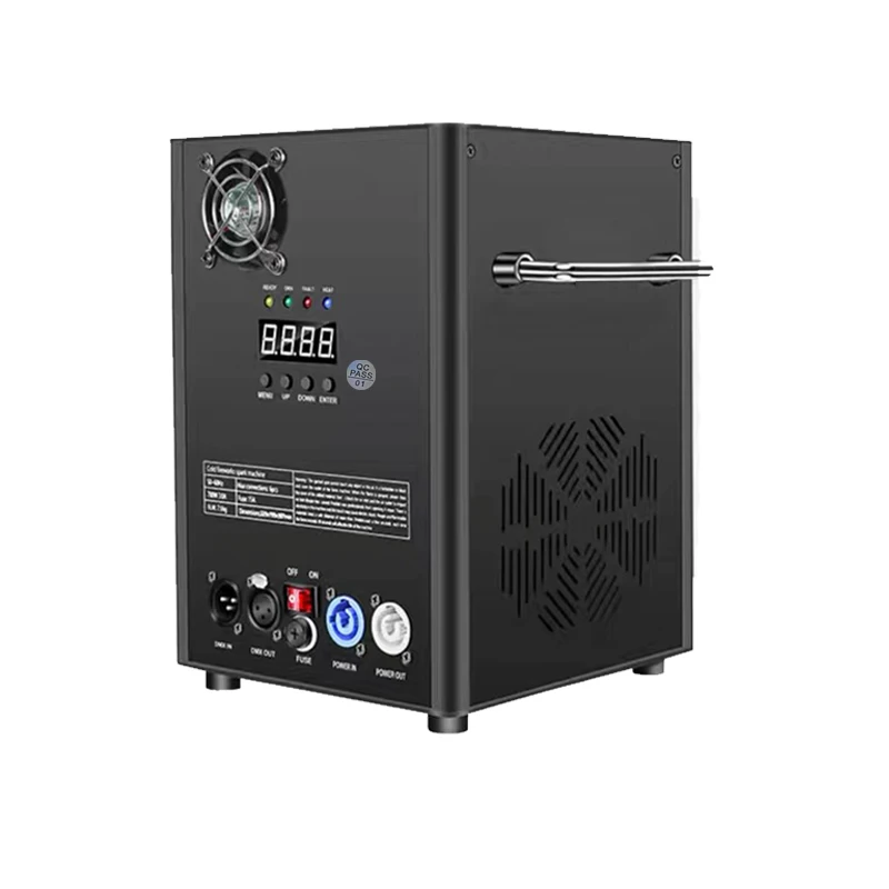 Máquina de chispas DMX para DJ, dispositivo de fuegos artificiales fríos con control remoto, 600W, 700W, polvo de Ti, ideal para bodas, 2 unidades por lote