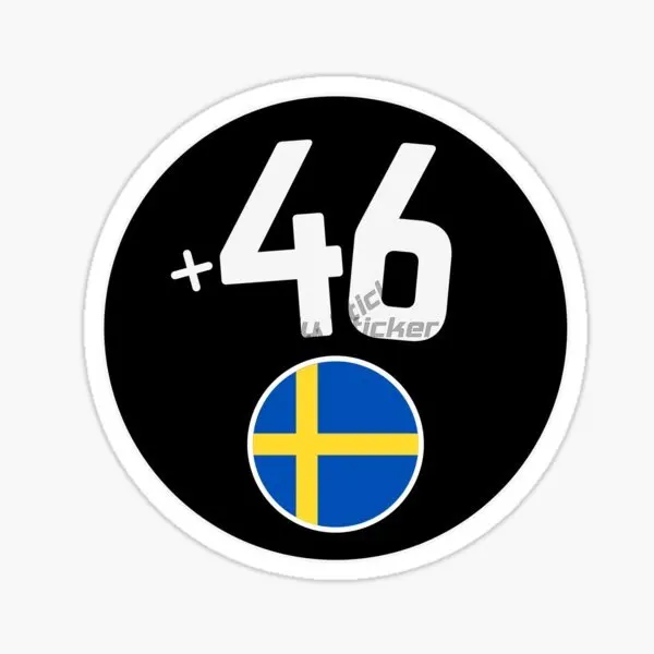 العلم الوطني السويدي والشعار PVC الفينيل ملصقات السيارات ذاتية اللصق الإبداعية لفان نافذة السيارة جدار غرفة الدراجة صائق