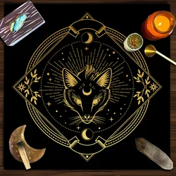 Fox Tarot Tablecloth Altar Cloth For Divination Tarot Spread Cloth Astrology Spiritual Oracle Card Pad Board Game Card Mat