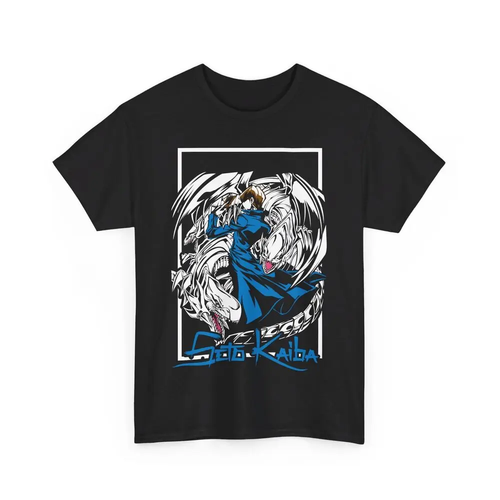 Kaiba Yu-Gi-Oh T-Shirt Blue Eyes White Dragon Seto Anime Soft Tee Shirt All Size