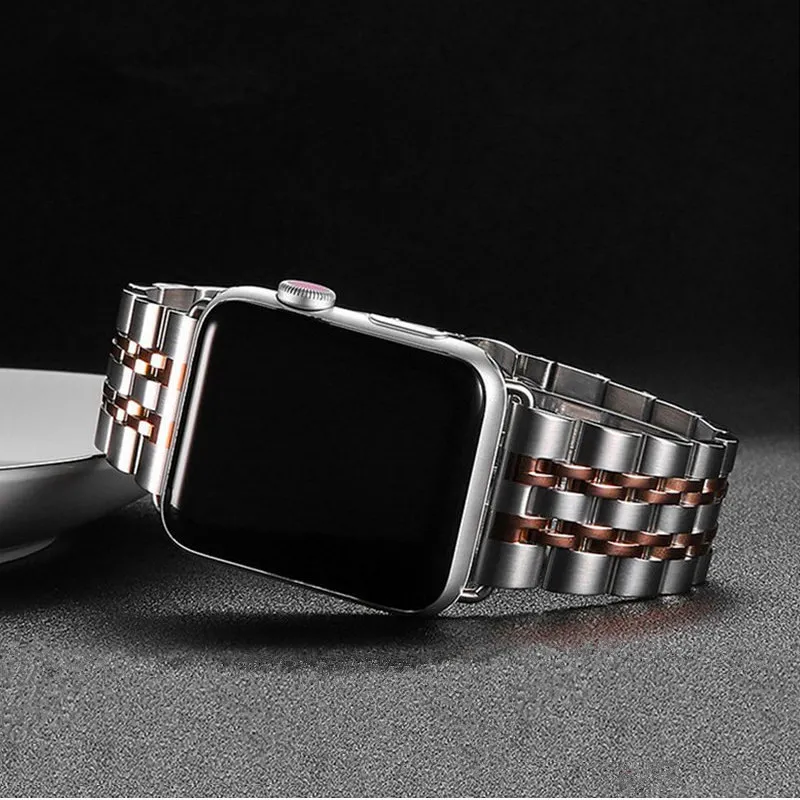 Stainless Steel strap for Apple watch band 44mm 40mm 46mm 42mm 38mm Luxury metal belt bracelet iwatch series se 6 7 8 9 10 band