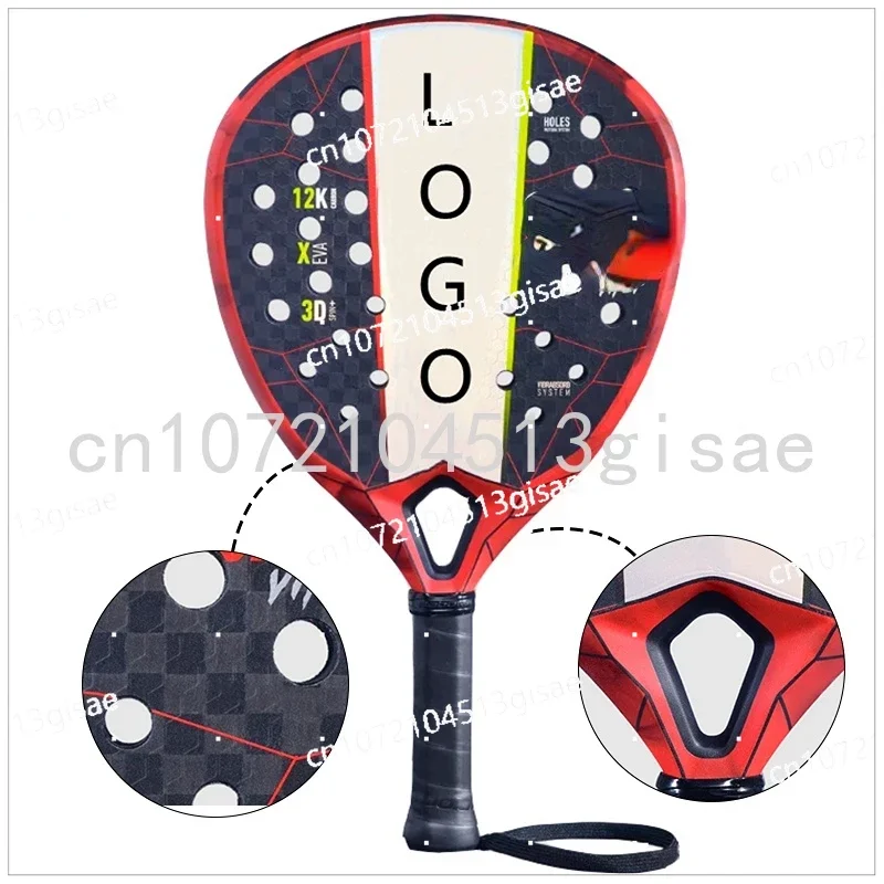 

20%OFF 12K 18K Carbon Custom Diamond Shape Head paddle de Padel Tennis Racket