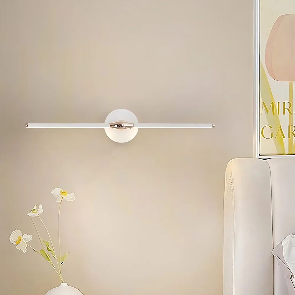 Lámpara de pared LED moderna, luz de espejo de pulido de oro negro, tocador, baño, inodoro, lámparas de tira larga, accesorio de iluminación de decoración del hogar