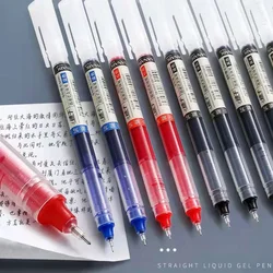 3/6/10Pcs Exam Signature Gel Pen 0.5mm Black Blue Ink School Office Student Ballpoint Straight Pens Writing Stationery School