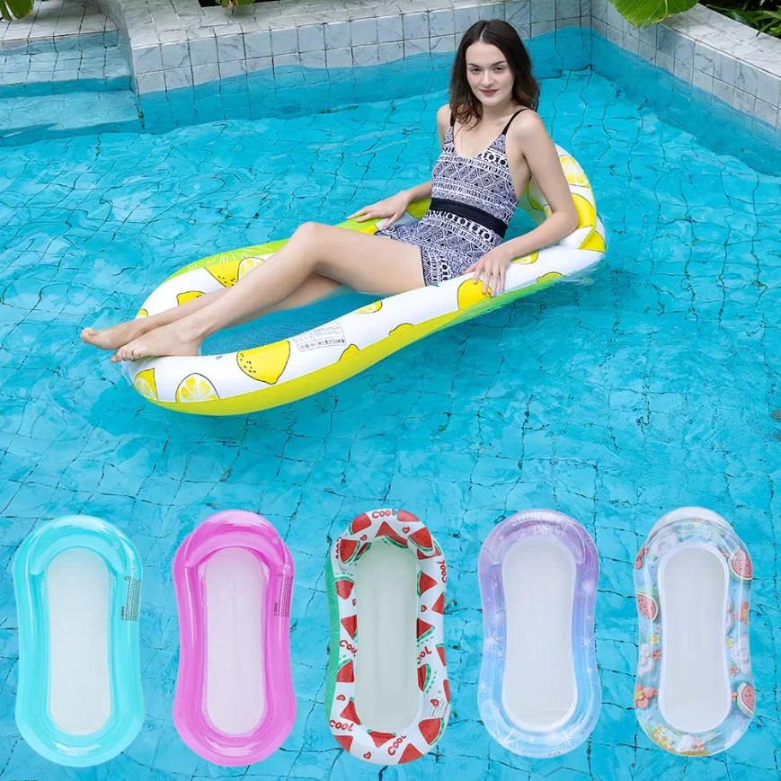 Inflatable Water Hammock Floats Bed Swim Ring Tube Swimming Pool Mattresses Sleeping Bed Beach Lounger Chair