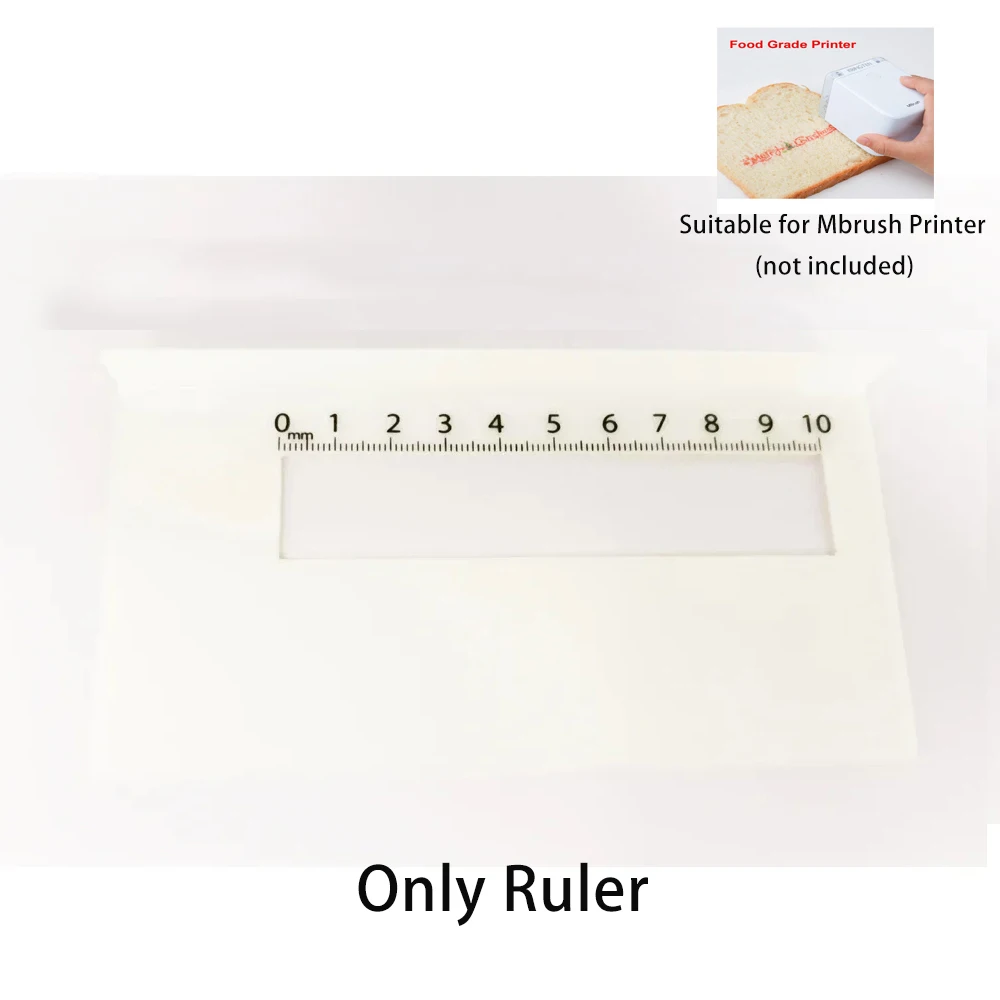 Plastic Ruler or Stainless Steel Ruler for Mbrush Food Printer Inkjet Mini Printer or Stainless Steel Ruler for Printing Pen