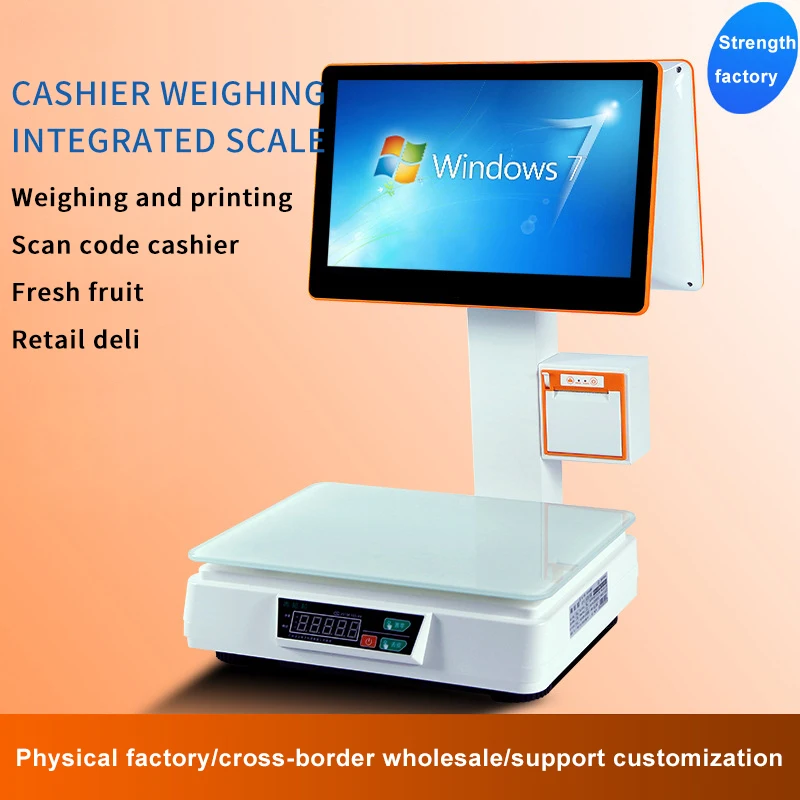 15.4 inch Dual Screen POS System cash register All in One Windows/Android POS Machine