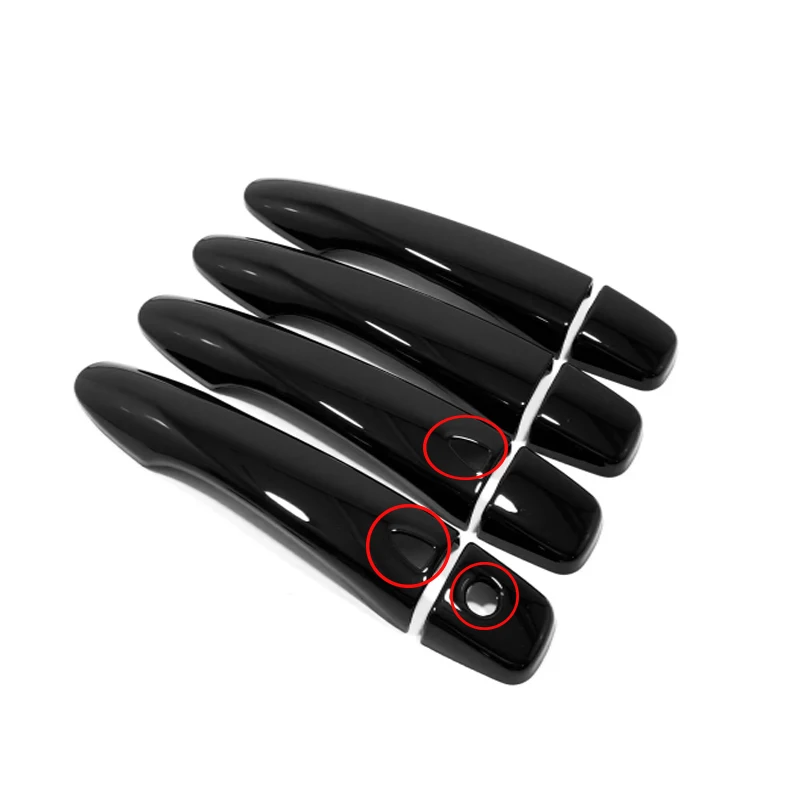 For Nissan Maxima A36 2016 2017 2018 2019 2020 ABS Chrome Carbon Fiber Black Door Handle Cover Sticker Car Styling Accessories