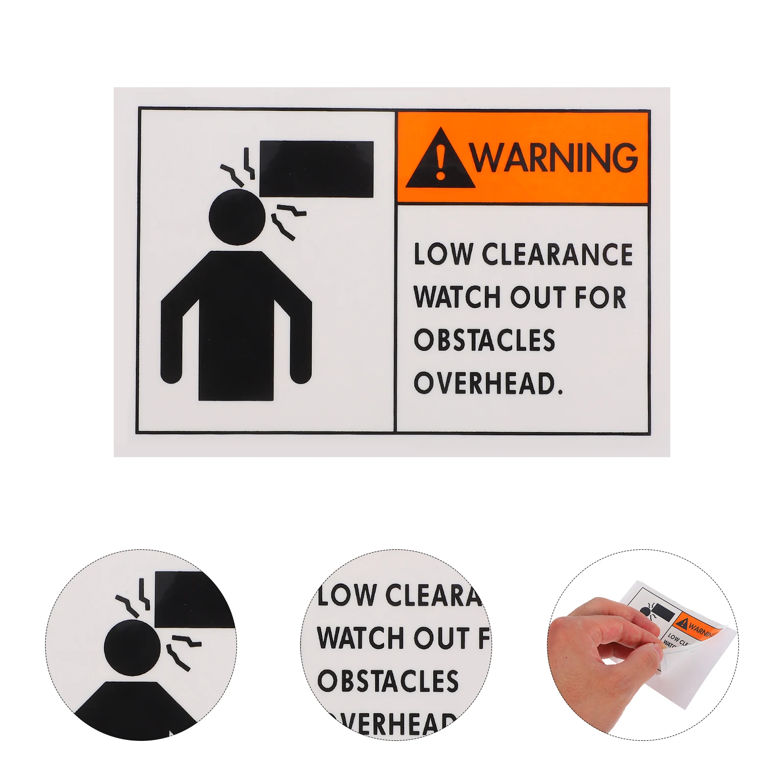 Watch Head Overhead Hinderniswarnung Watch Your Head Outdoor Sign Sticker Safety Adhesive Caution Sign Outdoor