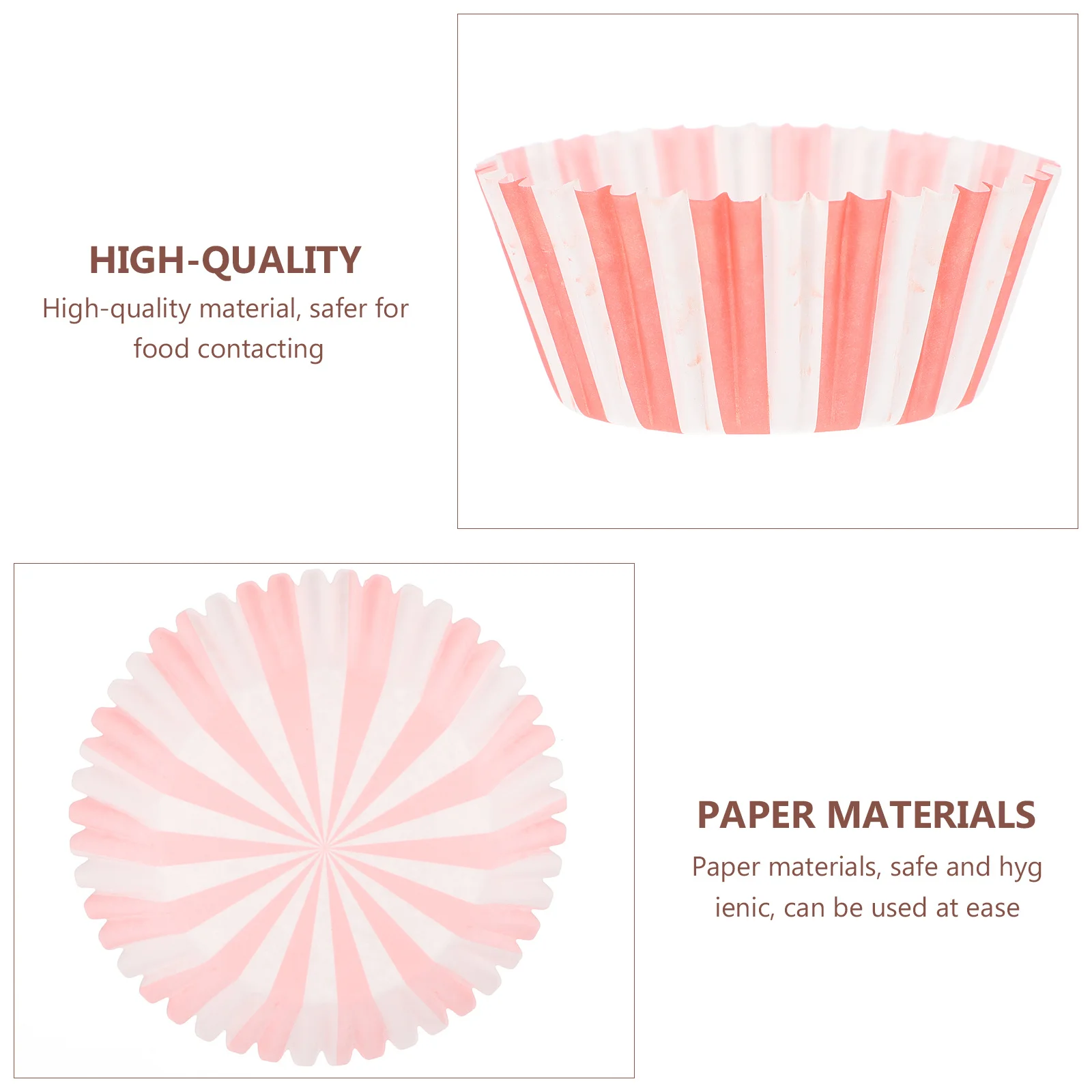

300pcs Muffin Supplies Heat-Resistant Paper Baking Cups Disposable Eco-Friendly Cake Paper Cups Decorative Baking Decors