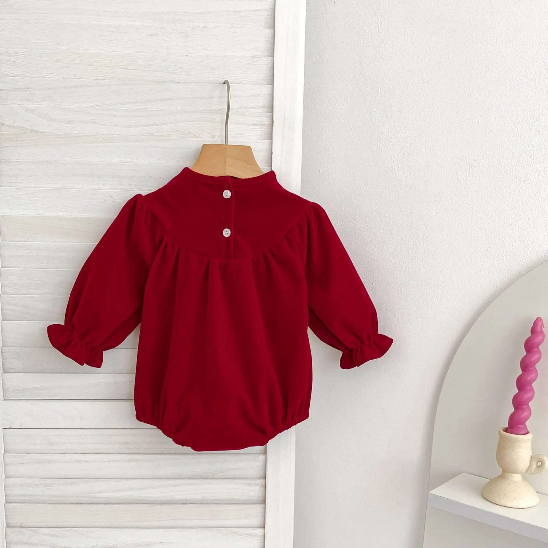 2023 Weihnachten 0-24 M Baby Mädchen Overall Casual Bogen Gestickte Lange Ärmel Neugeborenen Strampler Weihnachten Party Kleinkind nette Kleidung – Detail 11