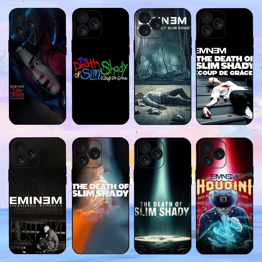 E-Eminem The Death of Slim Shady Phone Case For iPhone 15 14 13 12 11 8 Mini Xr Xs X Xsmax Pro Max Plus Shell