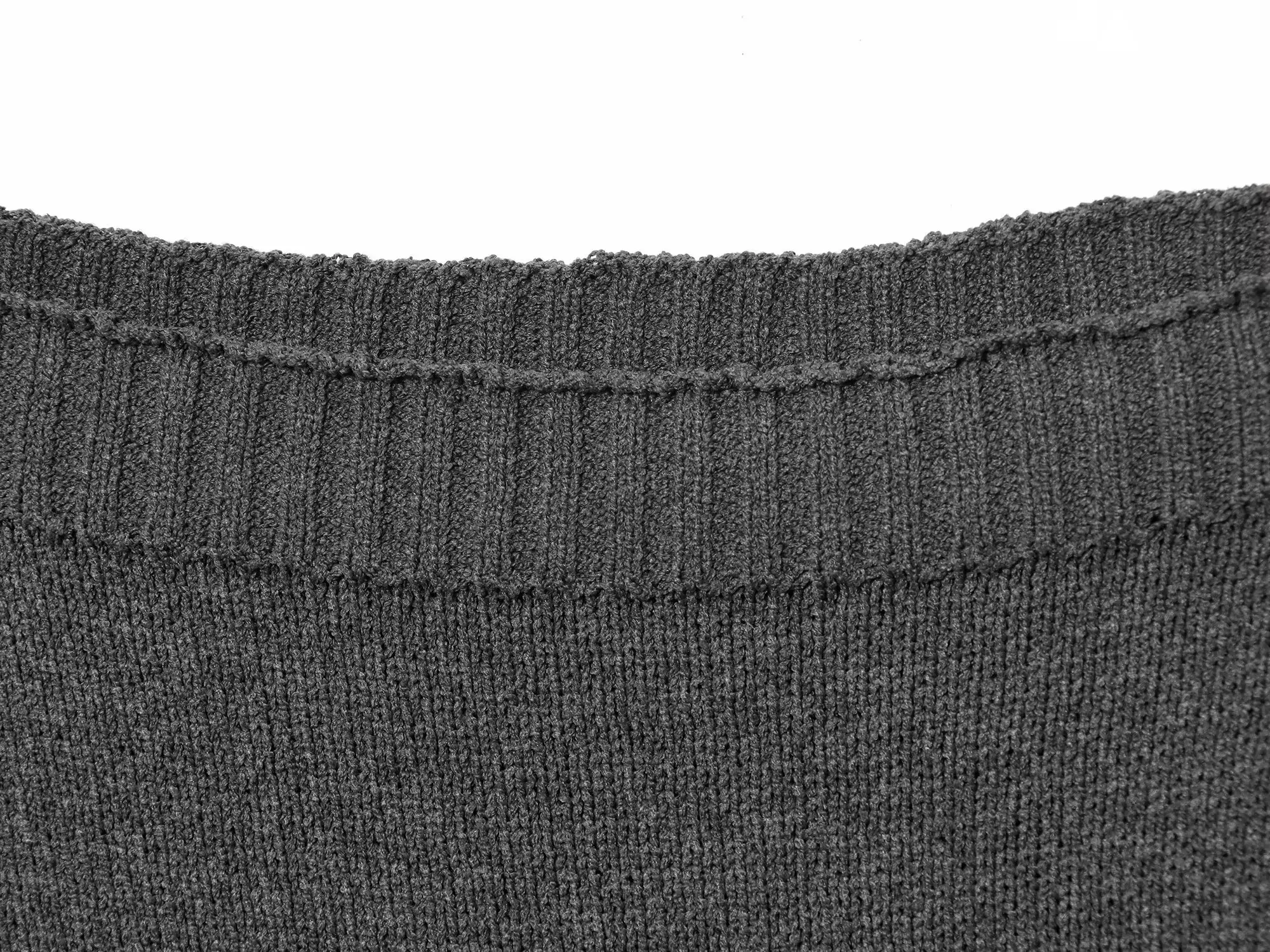 

HH 2025 новый модный женский универсальный свободный серый пуловер, осенний женский топ с длинным рукавом и вырезом на шее, тонкий повседневный вязаный свитер