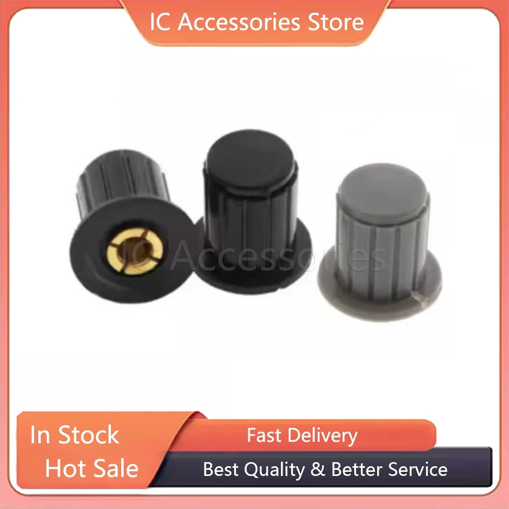5PCS Black Grey Knob Button Cap Is Suitable For WXD3 Turn Around Special Potentiometer Knob KYP16-16-4 16*16 Knob Cap Hole 4MM