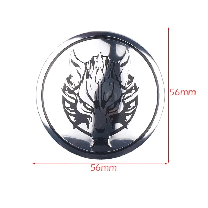 4Pcs 56mm Wolf Dragon Emblem  Car Wheel Center Hub CapsStickers for Mercedes Benz BMW Lexus Mazda Tesla Ford Chevrolet KIA