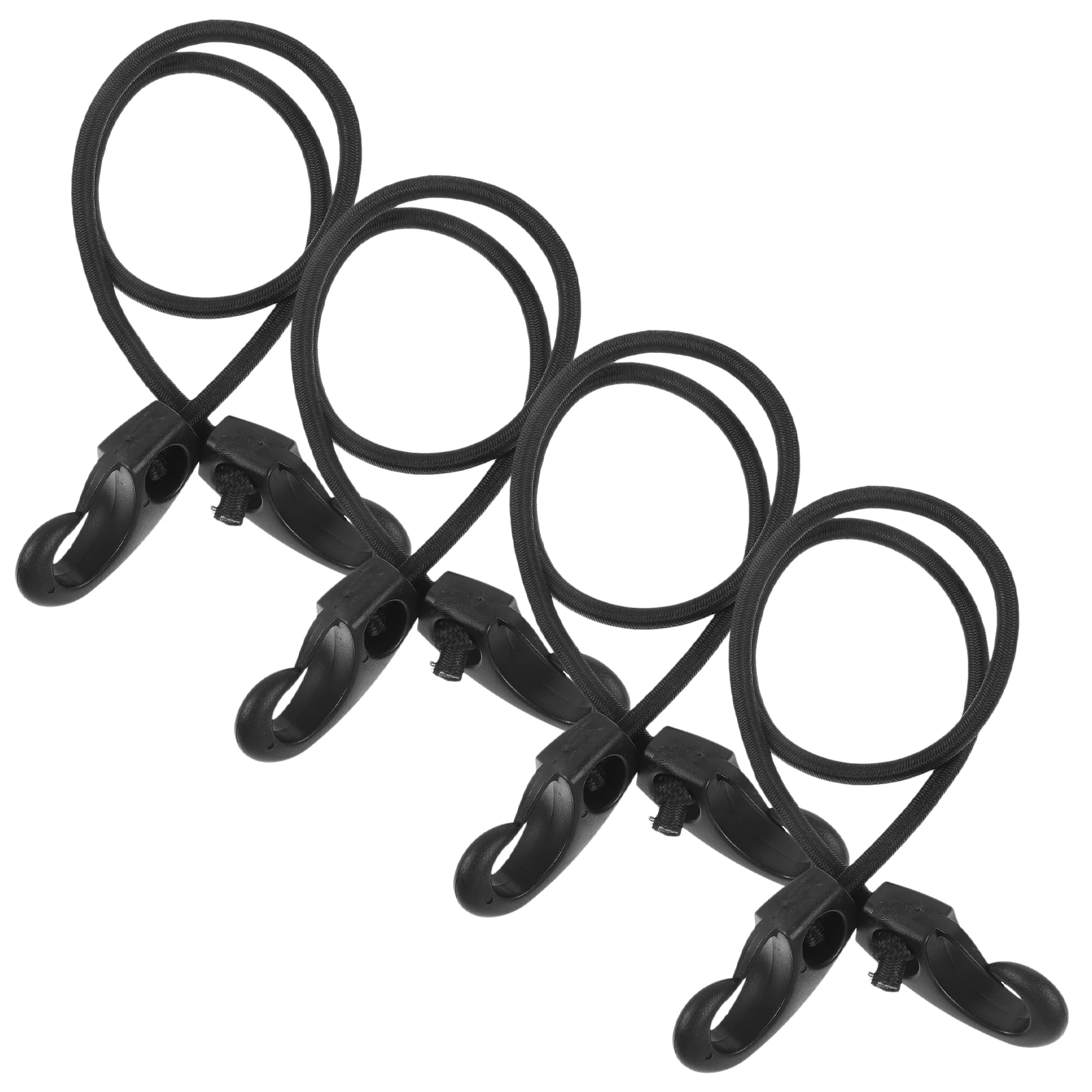 

4pcs Outdoor Camping Hook Ropes Portable Elastic Tie Down Straps With Buckles For Tents Kayaks Cargo Multi-Function Adjustable
