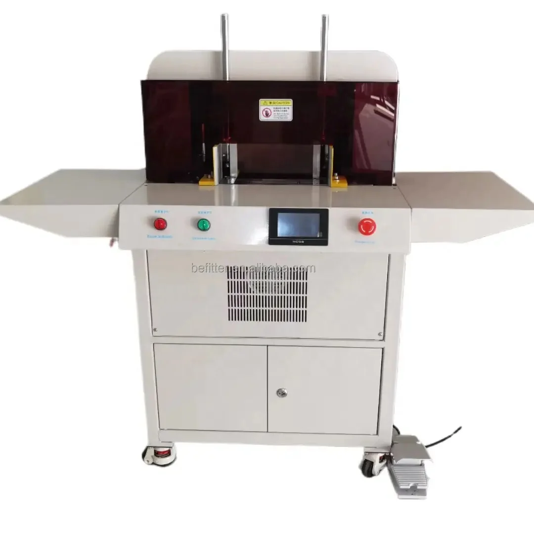Automatic Heavy Duty New Design 2 Head Thick Paper Book Pvc Cutter Round Corner Cutting Machine with Touch Screen