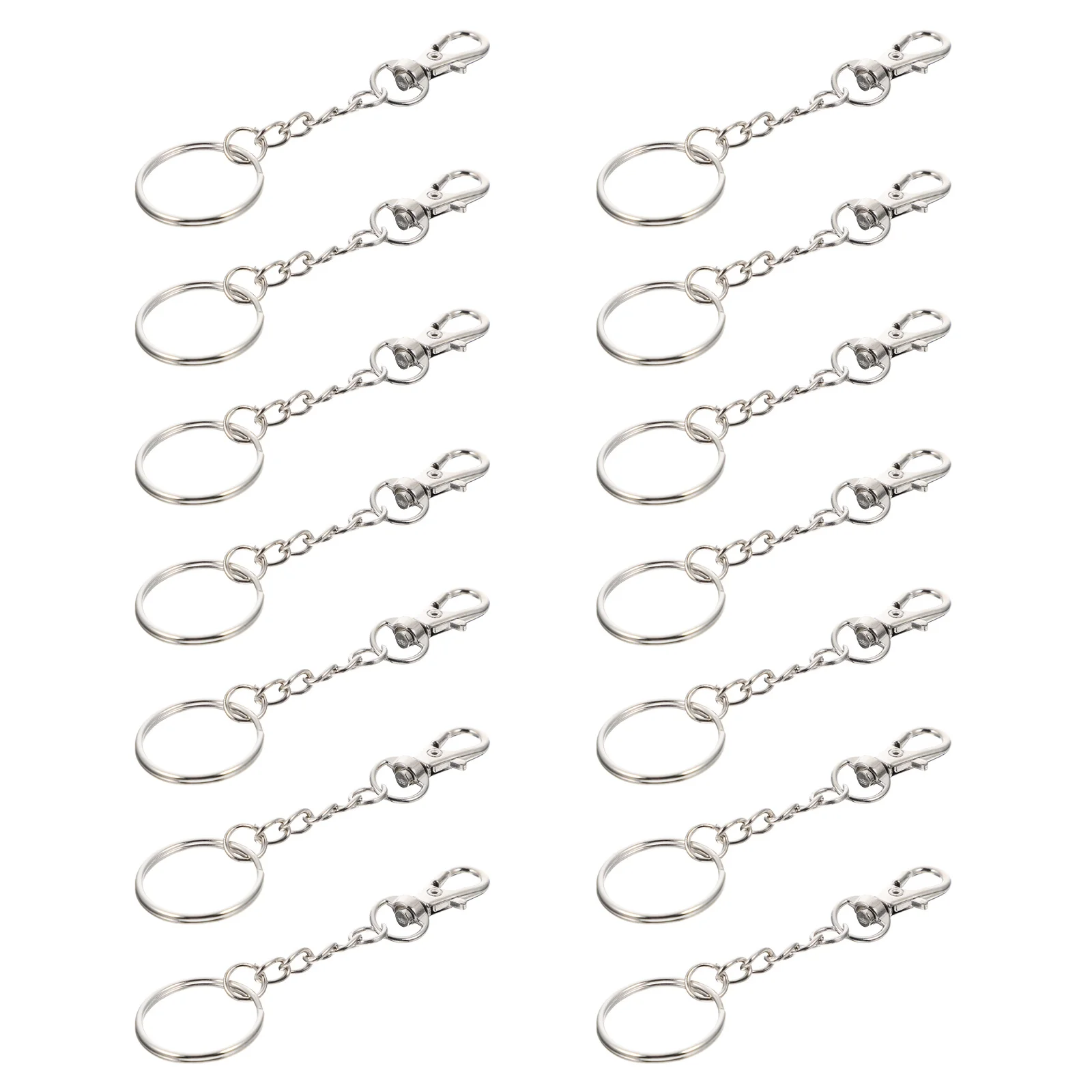 

60Sets Lobster Clasp Key Rings DIY Swivel Buckle Durable Keychain Making Supplies for Handmade Jewelry Accessories