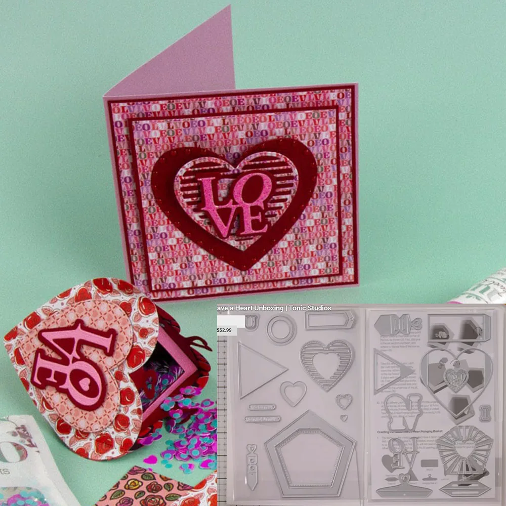 

Tonic Have A Heart Die DIY Scrapbooking Greeting Card Handmade Embossed Valentine's Day Gift Box Metal Cutting Dies 2026 Newest