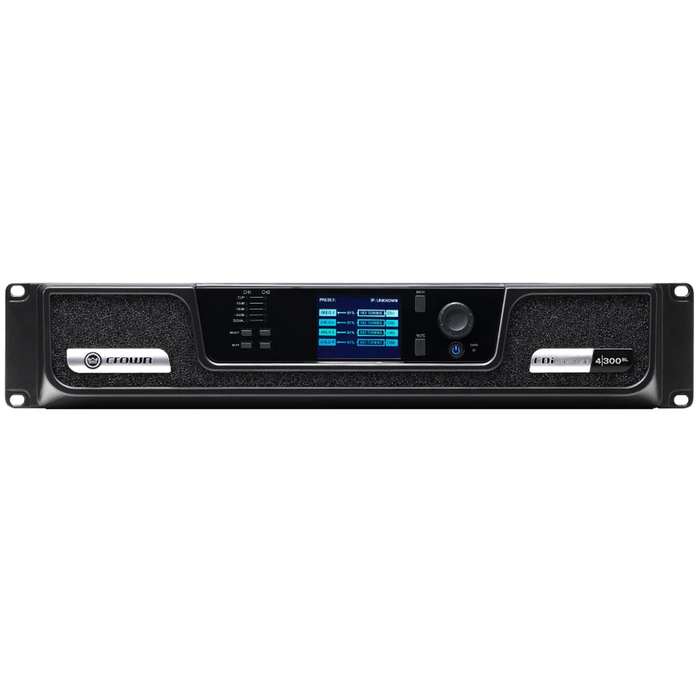 

Crown CDi DriveCore 4|300BL 4-channel Power Amplifier with Network Control, 70V or 100V RMS Output, BLU Link, and Onboard DSP