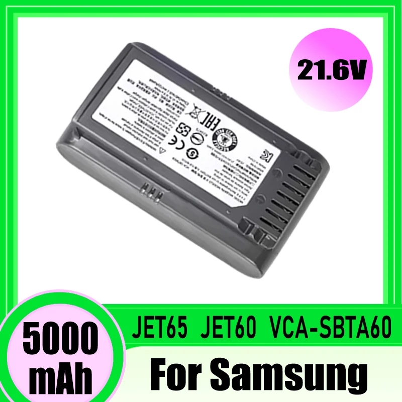 For Samsung Jet 60 vacuum cleaner battery replacement Turbo Jet 75E VS15A6031R4 VS15A6031R5 VS20B75ACR5