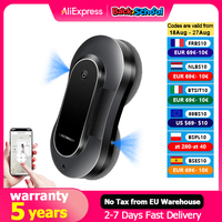 LIECTROUX YW810 Robot Window Vacuum Cleaner,Dual Water Spray, Updated Laser,Smart Memory,Smart Home Glass Wall Washing