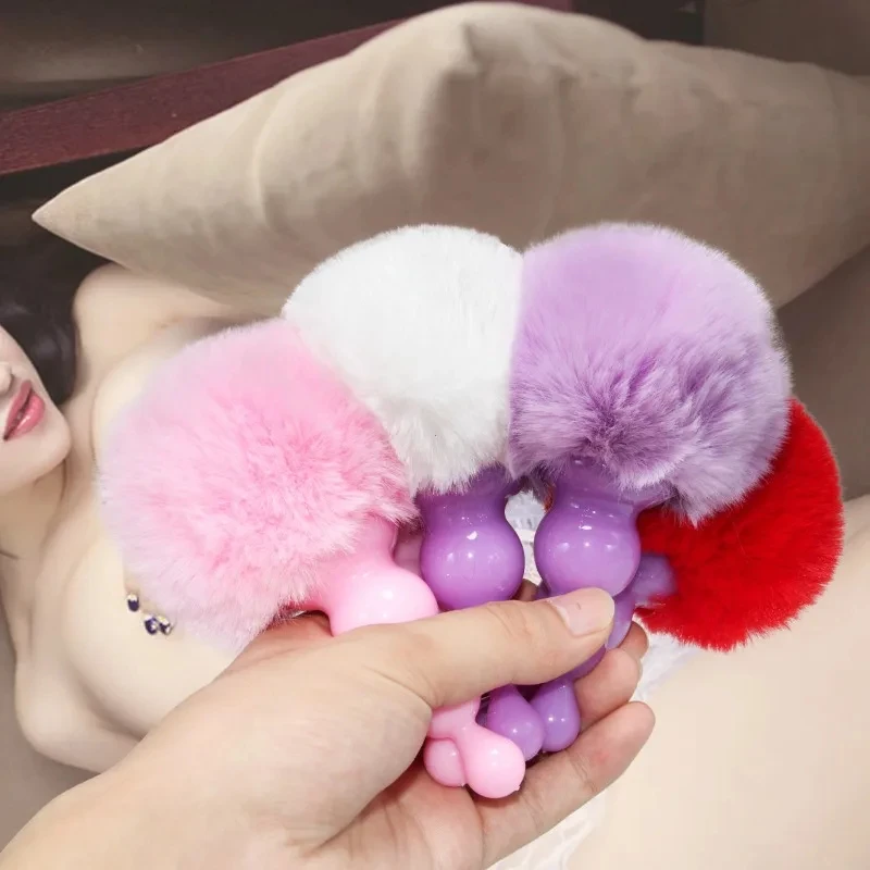 Sexy Fox Anal Plug Tail Silicone Anal Toys For Women Men Butt Plug Small Tail Cat Rabbit Anal Plug Cosplay Sex Toys For Adult