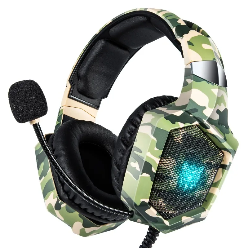 ONIKUMA K8 Bedrade Gaming Headset RGB Over-Ear Hoofdtelefoon Flexibele Microfoon Surround Sound 3.5mm voor PC PS4 Xbox Switch Gamer