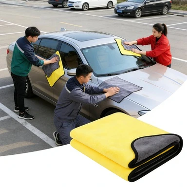 

Полотенце из микрофибры 160x60 см для автомобиля, двустороннее, мягкое, толстое, для сушки, без царапин, для детейлинга и уборки автомобиля